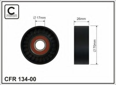 Ролик натяжной CAFFARO (134-00) Caffaro (13400)