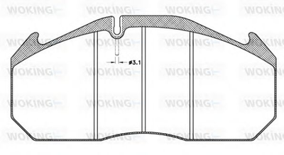 Тормозная колодка дисковая на грузовые авто Woking (JSA 4063.10) Woking (JSA406310)