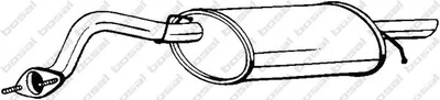 Глушитель Daewoo LANOS 97-02, Daewoo Sens 01-05 Bosal (141195)