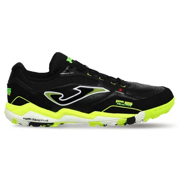 Сороконіжки футболка розмір 44 Joma FS REACTIVE FSW2301TF (верх-шкіра, підошва-RB, чорний-салатовий)