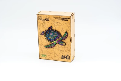 Дерев'яний пазл PuzzleOK Довголітня Черепаха (PuzA4-04125)