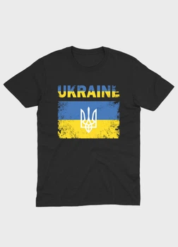 Футболка MODNO з патріотичним принтом UKRAINE S Чорний (TS001-2-BL-005-1-044)