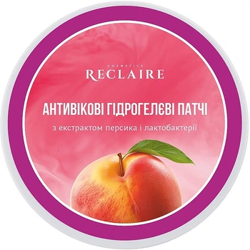 Антивікові гідрогелеві патчі з екстрактом персика та лактобактерії - Reclaire 60шт (1335622-7768466)