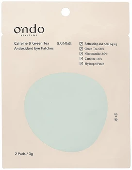 Гидрогелевые антиоксидантные патчи для кожи вокруг глаз - Ondo Beauty 36.5 Caffeine & Green Tea Antioxidant Eye Patches 2шт (натуральная) (1321394-7693922)