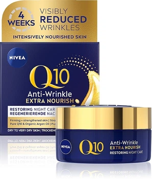 Відновлюючий нічний крем проти морщин - NIVEA Q10 Anti-Wrinkle Extra Nourish Restoring Night Care