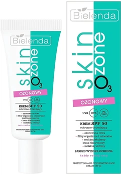 Озоновий сонцезахисний і оксигенувальний крем SPF 50 - Bielenda Skin O3 Zone Protecting And Oxygenating Face Cream SPF50 40ml (1352165-11679846)