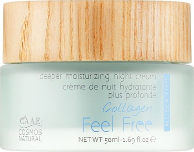 Нічний крем для обличчя з колагеном - Feel Free Collagen Deeper Moisturizing Night Cream 50ml (1195616-120225)