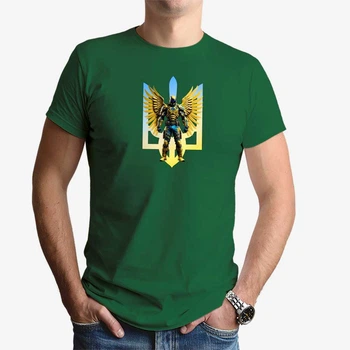 Футболка чоловіча JHK "Ангел ЗСУ" L Зелений (MD-25-9222-20-16)