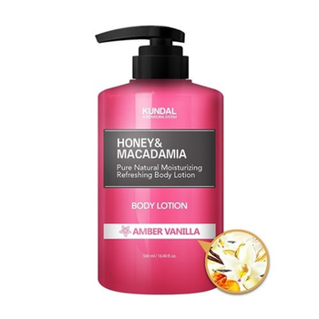 Увлажняющий лосьон KUNDAL Honey & Macadamia Pure Body Lotion Amber Vanilla для тела "Амбра и Ваниль" 500 мл