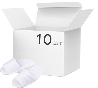 Упаковка тапочек tapki одноразовых открытых Эконом 29 см 10 пар (V-01)