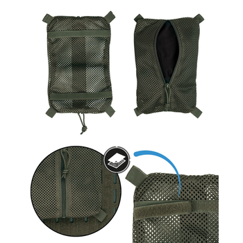 Підсумок універсальний сітчастий Sturm Mil-Tec Mesh Bag with Velcro S Olive (16003601-S)