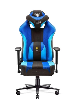 Комп'ютерне крісло для геймера Diablo Chairs X-Player 2.0 Normal Size Black/Blue
