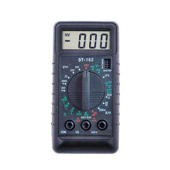 Мультиметр цифровой с защитой от перегрузки Tester DT-182 Черный