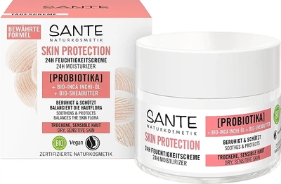 Биокрем для сухой и чувствительной кожи лица, с пробиотиками - Sante Skin Protect Cream 50ml (1340711-7693910)