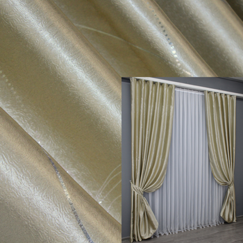 Комплект готових штор VR-Textil Софт № 1396ш 100х270 см 2 шт Бежевий (31-652)