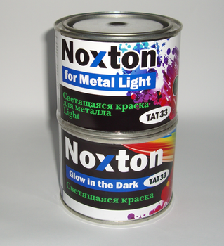 Фарба, що світиться в темряві NOXTON FOR METAL LIGHT для металевих поверхонь Біла з зеленим світінням 0,5 л
