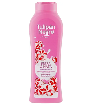 Гель для душу "Полуничний крем" — Tulipan Negro Strawberry Cream Shower Gel, 650 мл