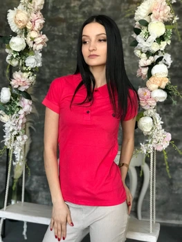 Жіноча футболка поло 42 кораловий