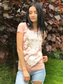 Жіноча футболка модна 44 рожевий