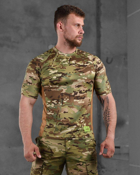 Тактична чоловіча потовідвідна футболка 7.62 Tactical 2XL мультикам (87551)