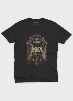 Чоловіча футболка MODNO з рок принтом "Slayer" M Чорний (TS001-5-BL-004-2-302)
