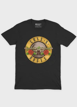Жіноча футболка MODNO з рок принтом "Guns n Roses" XL Чорний (TS001-1-BL-004-2-120-F)