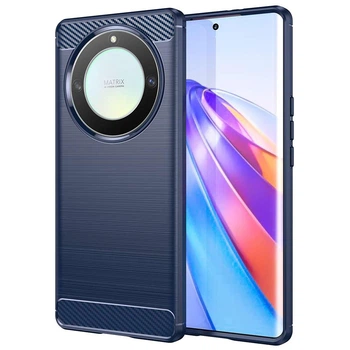 Чохол Lenuo Carbon Fiber для Honor Magic5 Lite Navy Blue