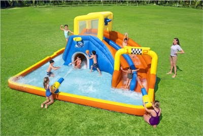 Надувний басейн для дітей Bestway Аквапарк 551 x 502 x 265 см (6942138984767)
