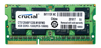 Оперативная память Crucial SODIMM DDR3 4Gb 1333Mhz CT51264BF1339.16FMD