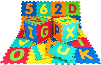 Розвиваючий килимок Ramiz Removable Numbers Letters Folding Figures 36 елементів (5903864958447)