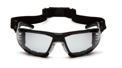 Очки защитные с уплотнителем Pyramex Fyxate (light gray) H2MAX Anti-Fog, светло-серые полутёмные