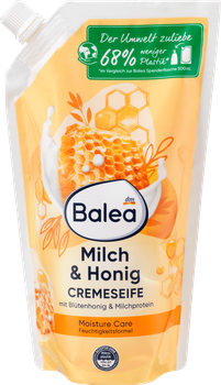 Крем-мило запаска з ароматом молока та меду Balea Cremeseife Milch & Honig 500 мл