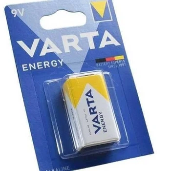 Батарейка лужна VARTA ENERGY Alkaline 6F22 6LP3146 9V Крона Blister