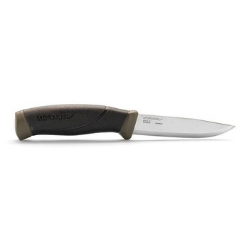 Туристический нож Morakniv Companion MG C углеродная сталь (клинок 104 мм, нож 218 мм, 2.5мм, ножны, хаки