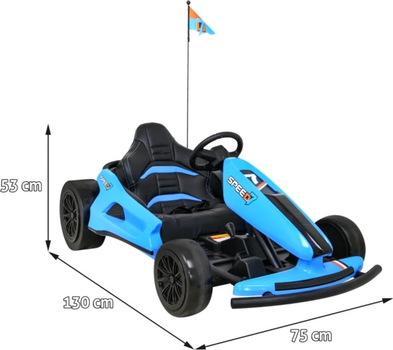 Gokart elektryczny Ramiz Speed 7 Drift King Niebieski (5903864952032)