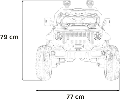 Samochód elektryczny Ramiz Jeep Off Road Speed Zielony (5903864940404)