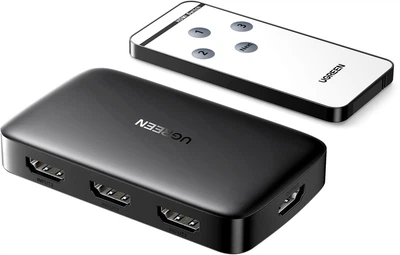 Спліттер Ugreen CM332 HDMI 3x1 Switcher 4K@30Hz Black (UGR-80125)