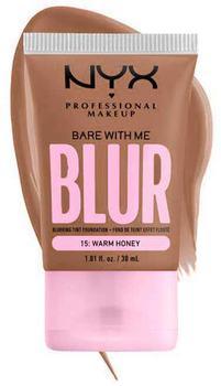 Тональна основа для обличчя NYX Professional Makeup Bare With Me Blur Tint Foundation 15 Warm Honey 30 мл (0800897234423)
