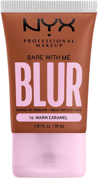 Тональна основа для обличчя NYX Professional Makeup Bare With Me Blur Tint Foundation 16 Warm Caramel 30 мл (0800897234447)