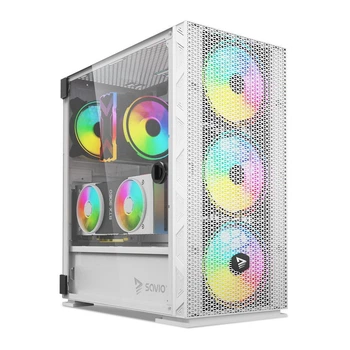 Корпус Savio Raptor X1 ARGB Mesh/Glass White (SAVGC-RAPTORWHITEX1)