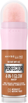 Podkład do twarzy Maybelline New York Instant Perfector Glow Wygładzający 4 w 1 z efektem blasku 03 Medium Deep 20 ml (3600531638887)