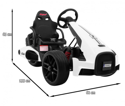 Gokart elektryczny Ramiz Bolid XR-1 Biały (5903864904727)