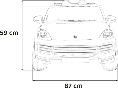 Samochód elektryczny Ramiz Porsche Cayenne S Biały (5903864941012)
