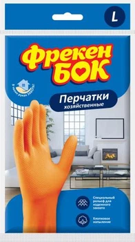 Перчатки хозяйственные латексные, ФРЕКЕН БОК, размер L (25028)