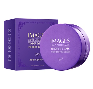 Гидрогелевые патчи в банке IMAGES Grape Seed Elastic Tender Eye Mask Виноградные косточки 80 г