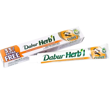 Зубна паста аюрведична Гвоздика Dabur Herb'l, 100 г
