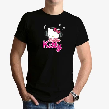 Футболка чоловіча JHK "Hello kitty" XL Чорний (MD-25-9461-21-14)