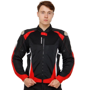 Мотокуртка текстильная SCOYCO JK98 2XL Черный/Красный/Белый