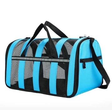 Сумка переноска для кошек и собак CosmoPet CP-46 49x28x27 см Голубой