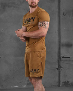 Мужской летний комплект Army Ukraine шорты+футболка M койот (87563)